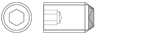 Unbrako knurled point socket set screw